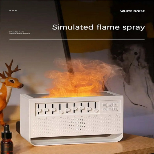 دستگاه بخور سرد مدل طبیعت با افکت شعله واقعی و اسپیکر بلوتوث